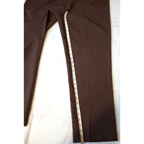 Blair Womens Straight Leg Pull On Pants Chocolate Elastic Waist 18 with … - Picture 2 of 9